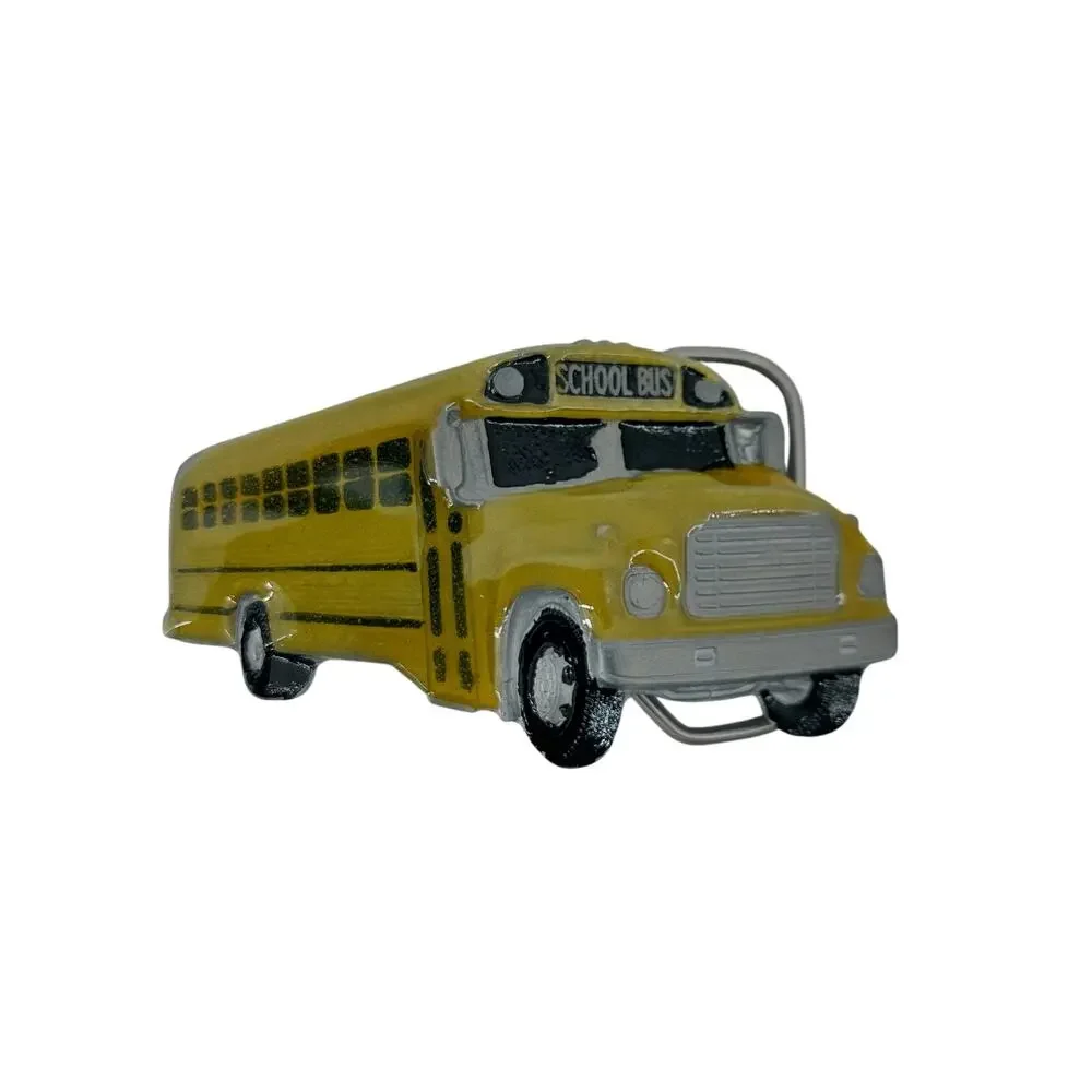 Great American Buckle Yellow Enamel School Bus Belt Buckle